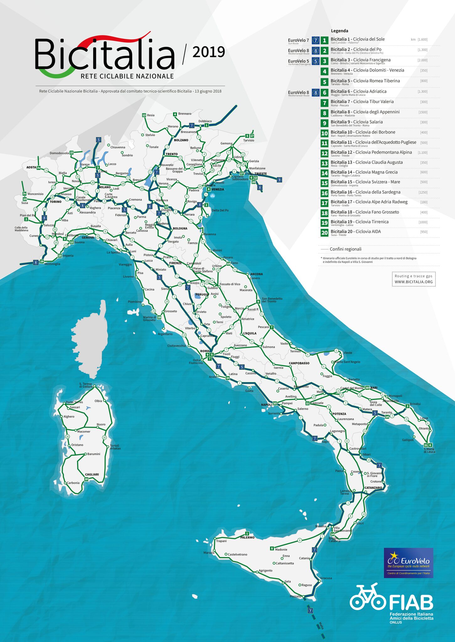 Rete delle ciclovie