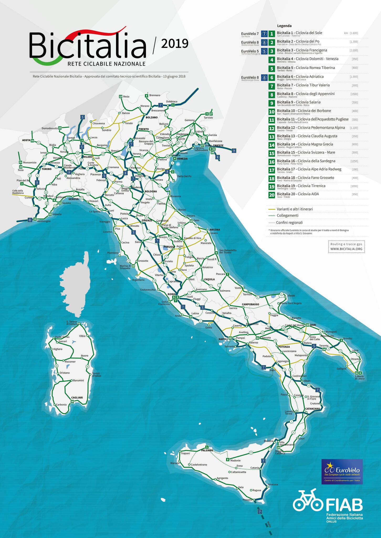 Ciclovie e altri percorsi o interconnessioni